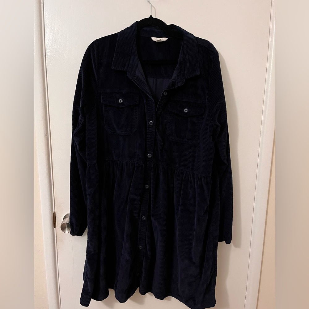 American Eagle Outfitters Navy Corduroy Dress